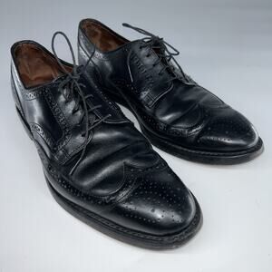 Allen Edmonds Mens Stuttgart Oxford Shoes Black Wingtip Lace Up Leather 10.5